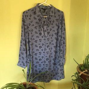 Blue floral shirt/dress